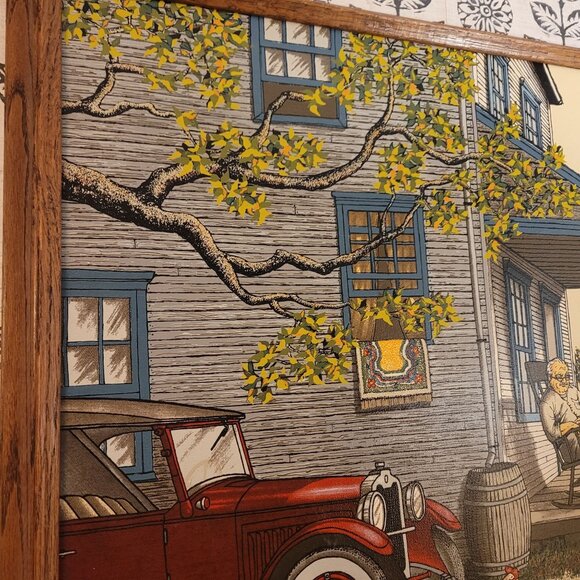 Signed & Numbered H. Hargrove "Country Living" Print With Wood Frame - Picture 8 of 13